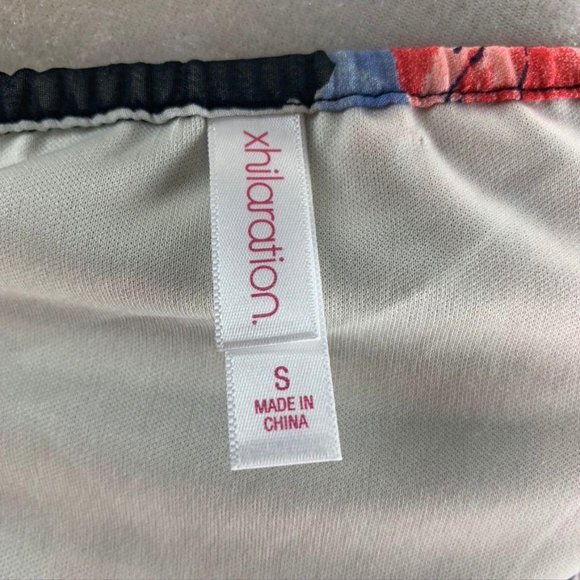 Xhilaration Tank Blouse Mixed Print Stripe Floral - Picture 8 of 10